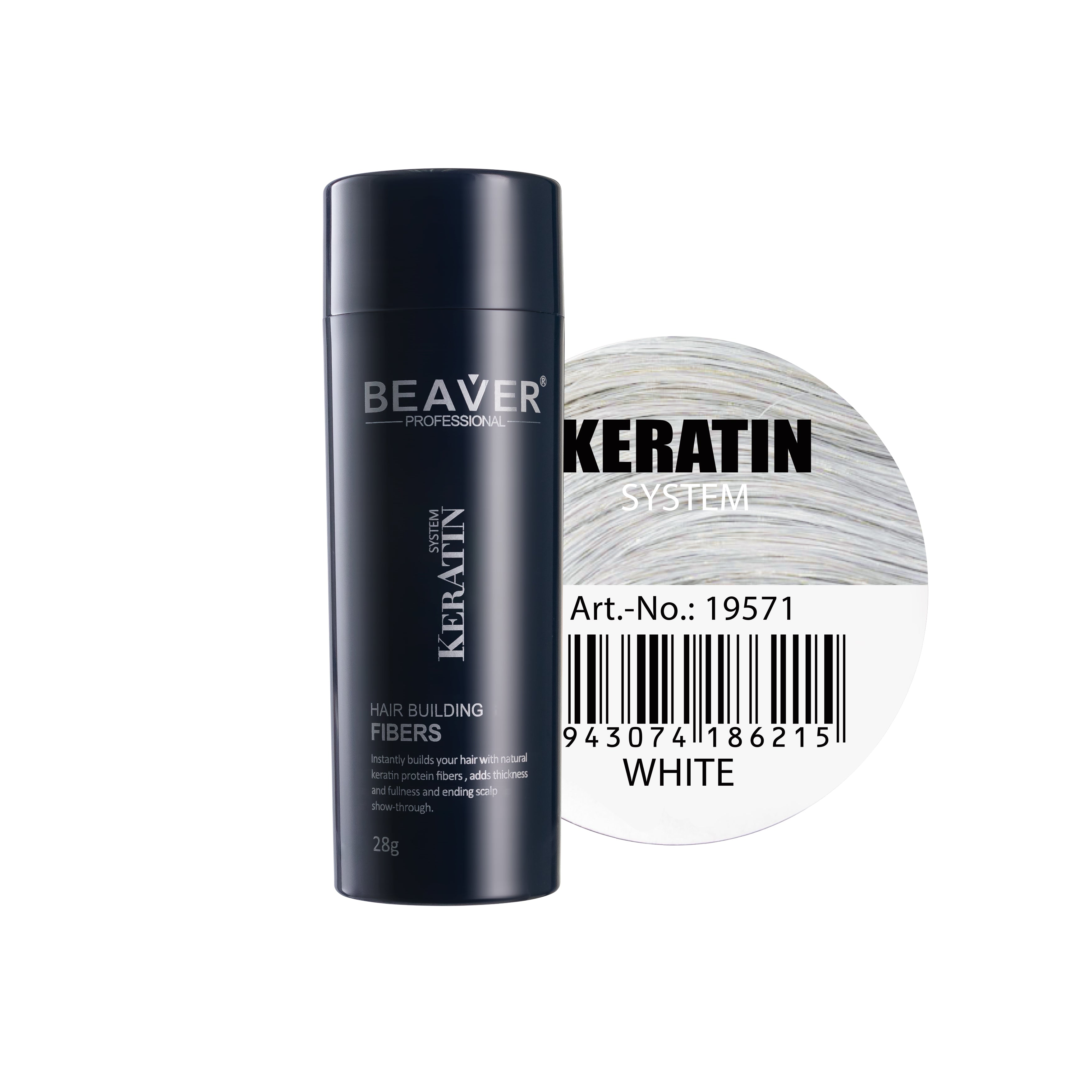 Beaver-Keratin Hair
Building Fibers-White